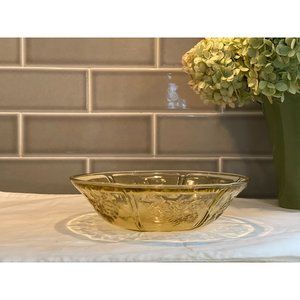 Federal Glass Amber "Madrid" Depression Glass Oval10" Bowl 1930s